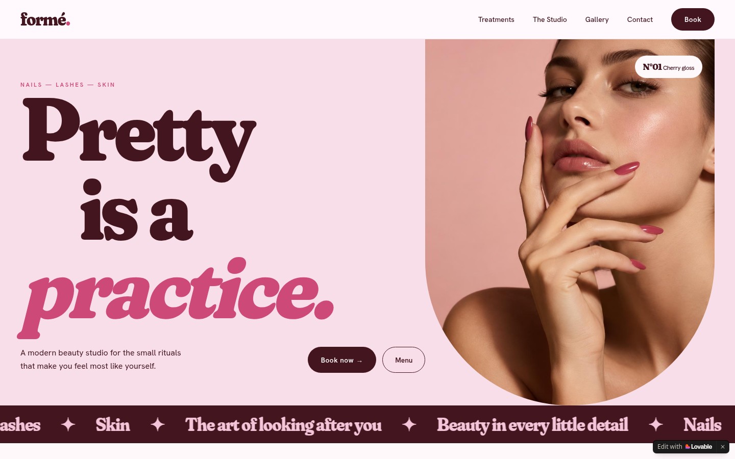FORMÉ — desktop website screenshot